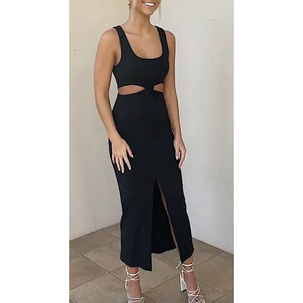 L*SPACE Skyler Cover-Up Dress in Black Size X-Small